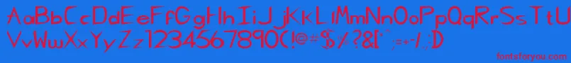 Rscharliechan Font – Red Fonts on Blue Background