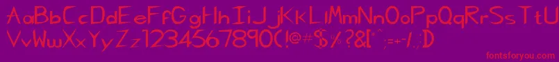 Rscharliechan Font – Red Fonts on Purple Background