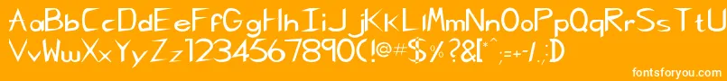 Rscharliechan Font – White Fonts on Orange Background