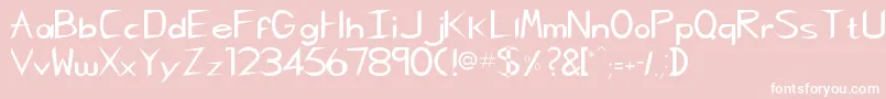 Rscharliechan Font – White Fonts on Pink Background