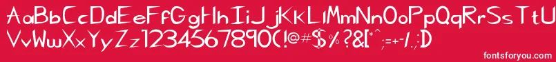 Rscharliechan Font – White Fonts on Red Background