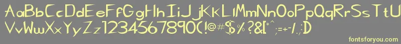 Rscharliechan Font – Yellow Fonts on Gray Background