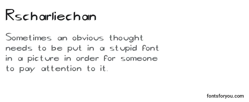 Review of the Rscharliechan Font