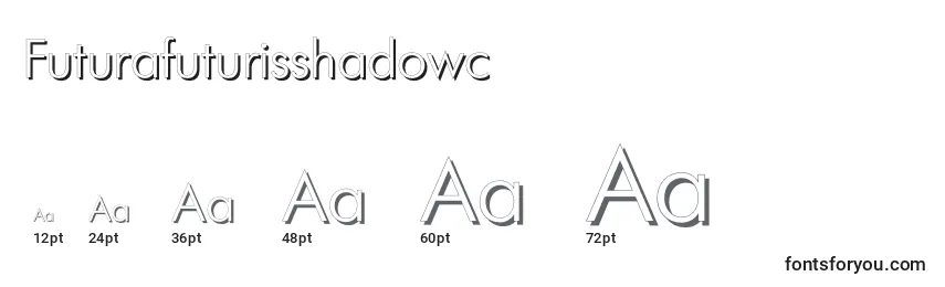 Größen der Schriftart Futurafuturisshadowc