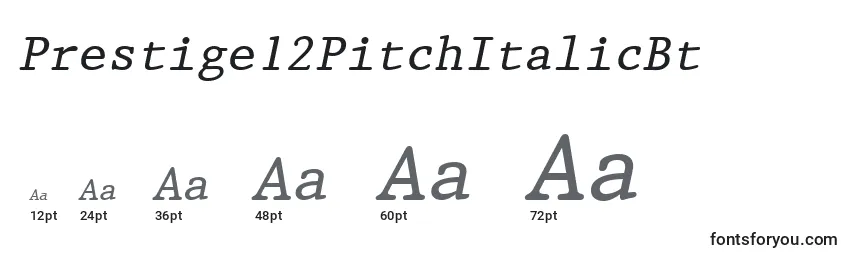 Размеры шрифта Prestige12PitchItalicBt