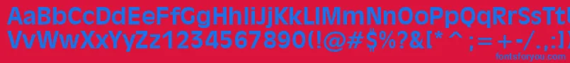 Incised901BoldBt Font – Blue Fonts on Red Background