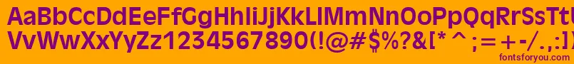 Incised901BoldBt Font – Purple Fonts on Orange Background
