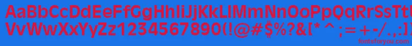 Incised901BoldBt Font – Red Fonts on Blue Background