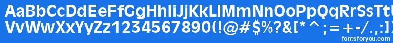 Incised901BoldBt Font – White Fonts on Blue Background