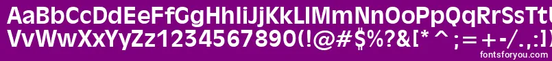 Incised901BoldBt Font – White Fonts on Purple Background