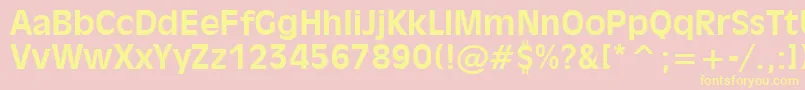 Incised901BoldBt Font – Yellow Fonts on Pink Background