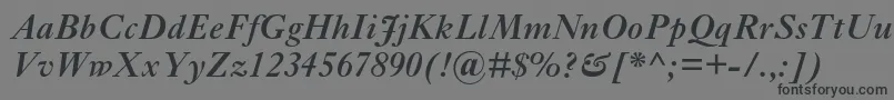 EhrhardtmtstdSemiboldit-Schriftart – Schwarze Schriften auf grauem Hintergrund