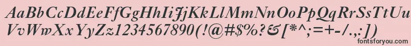 EhrhardtmtstdSemiboldit Font – Black Fonts on Pink Background