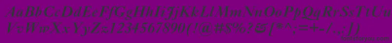 Шрифт EhrhardtmtstdSemiboldit – чёрные шрифты на фиолетовом фоне
