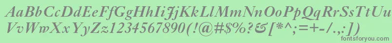 EhrhardtmtstdSemiboldit Font – Gray Fonts on Green Background