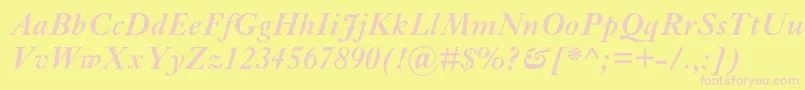 More about EhrhardtmtstdSemiboldit Font EhrhardtmtstdSemiboldit Font – Pink Fonts on Yellow Background