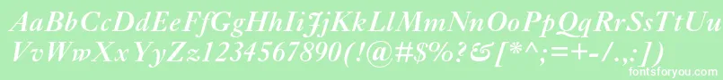 EhrhardtmtstdSemiboldit Font – White Fonts on Green Background