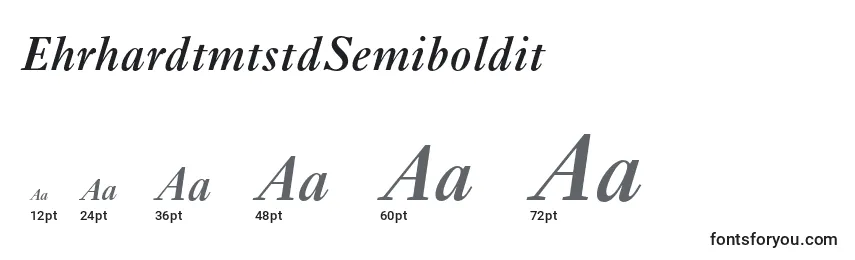Размеры шрифта EhrhardtmtstdSemiboldit