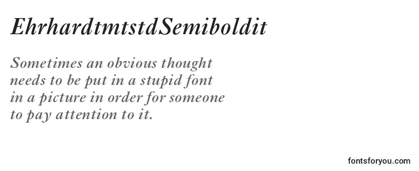 Review of the EhrhardtmtstdSemiboldit Font