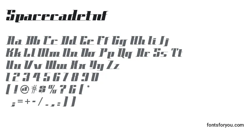 Spacecadetnf (116026)フォント–アルファベット、数字、特殊文字