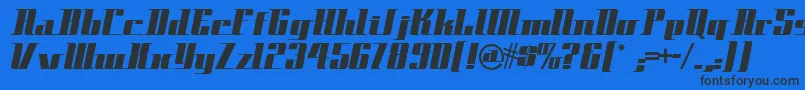 Spacecadetnf Font – Black Fonts on Blue Background