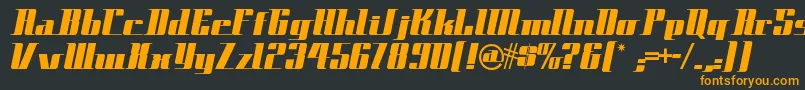 Spacecadetnf Font – Orange Fonts on Black Background