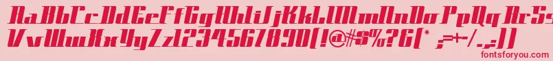 Spacecadetnf Font – Red Fonts on Pink Background