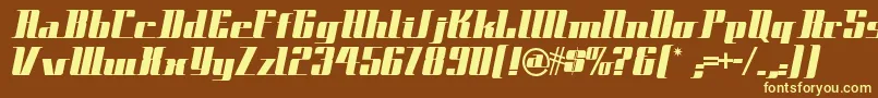 Spacecadetnf Font – Yellow Fonts on Brown Background