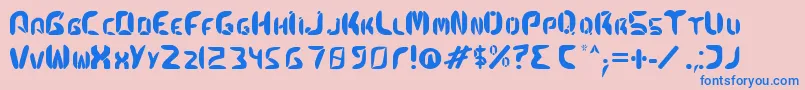 Weitere Informationen zur Kismetfont-Schriftart Kismetfont-Schriftart – Blaue Schriften auf rosa Hintergrund