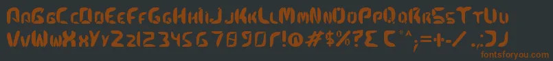 Kismetfont-fontti – ruskeat fontit mustalla taustalla