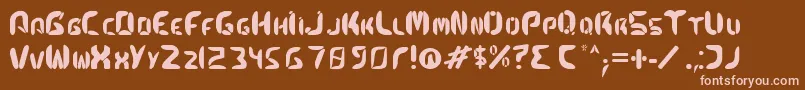 Kismetfont Font – Pink Fonts on Brown Background