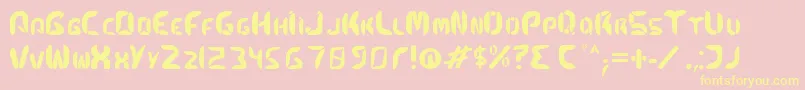 Kismetfont Font – Yellow Fonts on Pink Background