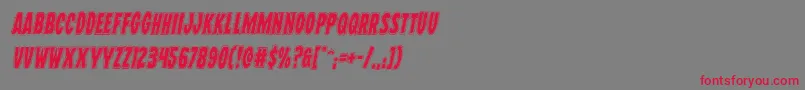 Wolfbrothersacadital Font – Red Fonts on Gray Background