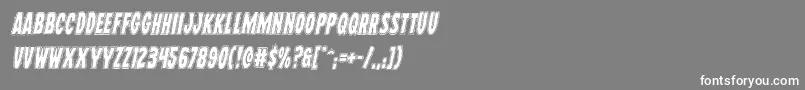 フォントWolfbrothersacadital – 灰色の背景に白い文字