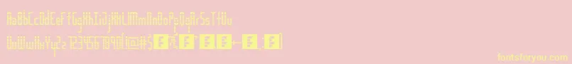 TheDistanceLcd Font – Yellow Fonts on Pink Background