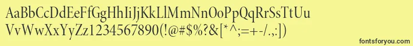 MinionproCndisp Font – Black Fonts on Yellow Background