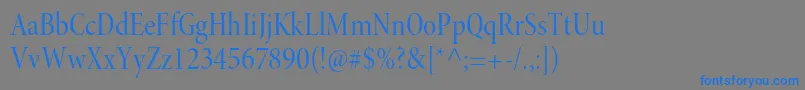 MinionproCndisp Font – Blue Fonts on Gray Background