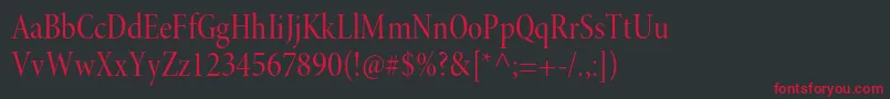 MinionproCndisp Font – Red Fonts on Black Background