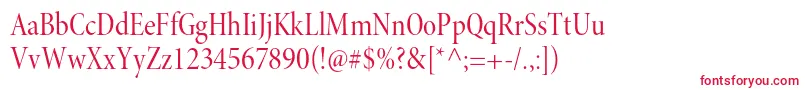 MinionproCndisp Font – Red Fonts on White Background