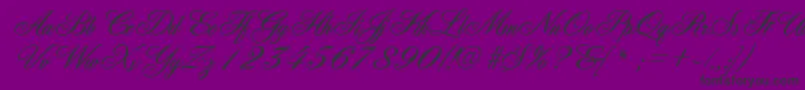 フォントFleurishscriptRegular – 紫の背景に黒い文字
