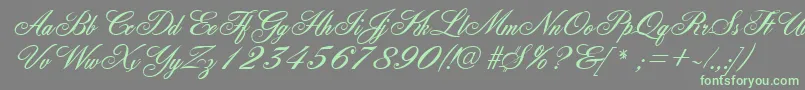 FleurishscriptRegular-fontti – vihreät fontit harmaalla taustalla