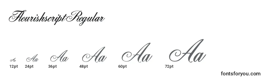 FleurishscriptRegular Font Sizes