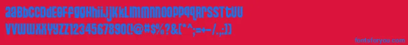 StJosie Font – Blue Fonts on Red Background