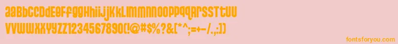 StJosie Font – Orange Fonts on Pink Background