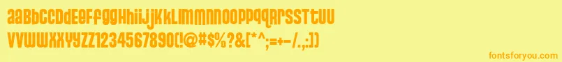 StJosie Font – Orange Fonts on Yellow Background