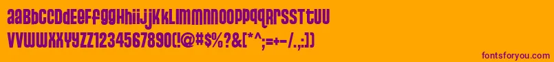 StJosie Font – Purple Fonts on Orange Background
