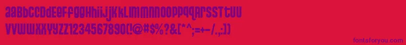StJosie Font – Purple Fonts on Red Background