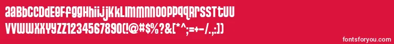 StJosie Font – White Fonts on Red Background