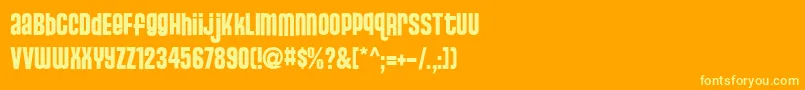 StJosie Font – Yellow Fonts on Orange Background