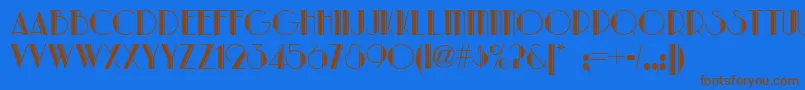 Park Lane Nf Font – Brown Fonts on Blue Background